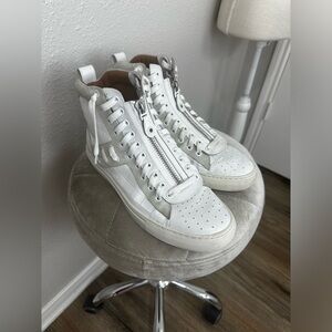 Bally Hekem Leather High-top Sneakers White Men's Size 9.5